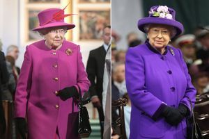 Elizabeth II, toujours sur le terrain, passe du rose au violet