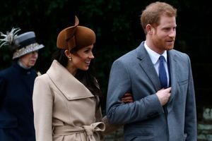 Meghan Markle et le prince Harry à Sandringham, le 25 décembre 2017