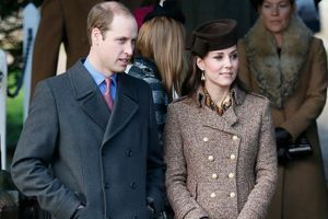 Kate et le prince William à Sandringham, le 25 décembre 2015 