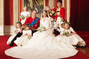 Kate Middleton dans sa robe de mariée Alexander McQueen, le 29 avril 2011