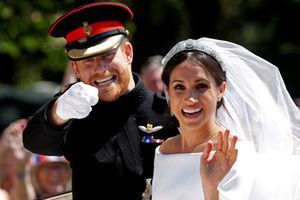 Harry et Meghan le jour de leur mariage à Windsor le 19 mai 2019