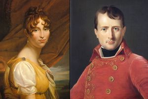 Hortense de Beauharnais par François Gérard en 1802 - Napoléon Bonaparte par Laurent Dabos en 1804