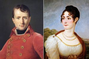 Portraits de Napoléon par Dabos (Apsley House, London) et de Joséphine par Gros (Musée national du Château de Malmaison) 