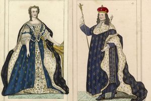 Marie Leszczynska et Louis XV, gravures anciennes