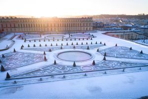 Drone : le château de Versailles aux couleurs de l’hiver