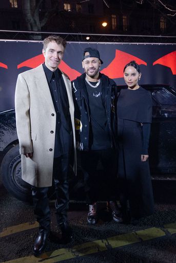 Robert Pattinson, Neymar et Zoë Kravitz à Paris le 21 février 2022