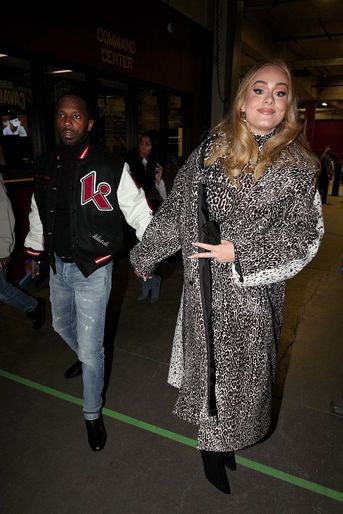 Rich Paul et Adele à l'événement NBA All-Star Game à la Rocket Mortgage FieldHouse de Cleveland le 20 février 2022