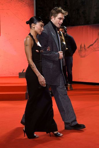 Robert Pattinson et Zoë Kravitz à l'avant-première du film «The Batman» à Londres le 23 février 2022