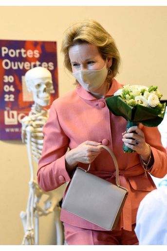 La reine des Belges Mathilde à Mons, le 11 février 2022