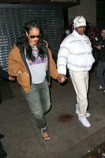 Rihanna et A$AP Rocky à New York le 18 février 2022