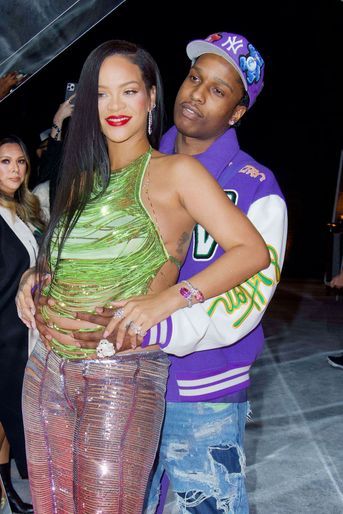 Rihanna et ASAP Rocky aux studios Goya à Los Angeles, le 11 février 2022.