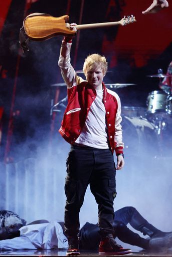 Ed Sheeran à l&#039;O2 Arena de Londres le 8 février 2022.