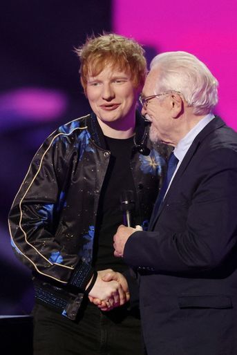Ed Sheeran et Brian Cox à l&#039;O2 Arena de Londres le 8 février 2022.