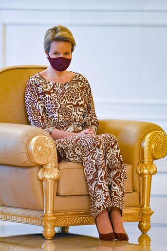 La reine Mathilde à Duqm au Sultanat d'Oman, le 4 février 2022