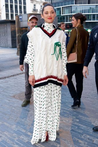 Marion Cotillard le 23 avril 2019 à Bruxelles.