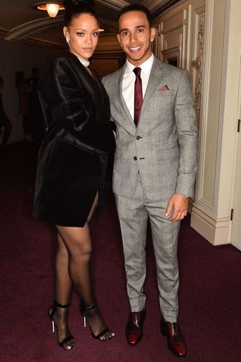 Rihanna et Lewis Hamilton le 1er décembre 2014.