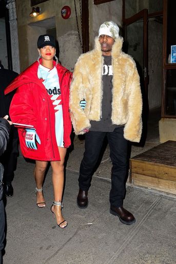 Rihanna et ASAP Rocky à New York le 22 janvier 2022