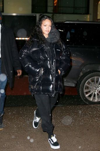 Rihanna à New York le 28 janvier 2022