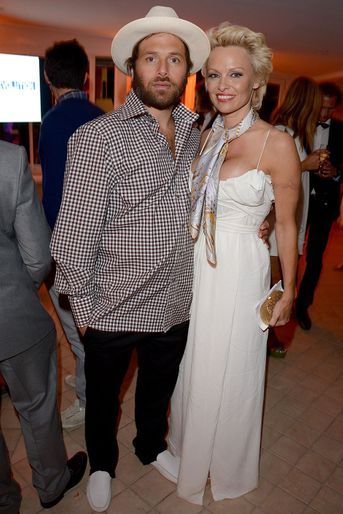 Pamela Anderson et Rick Salomon à Cannes le 16 mai 2014. 