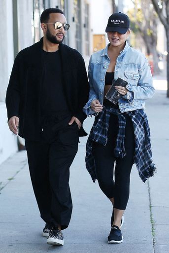 John Legend et Chrissy Teigen le 11 janvier 2022 à Beverly Hills.