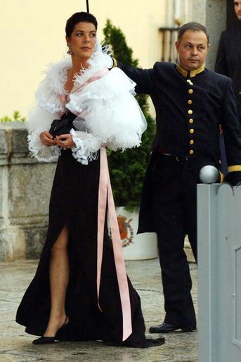La princesse Caroline de Monaco au dîner de la veille du mariage du prince Felipe d&#039;Espagne et de Letizia Ortiz, le 21 mai 2004