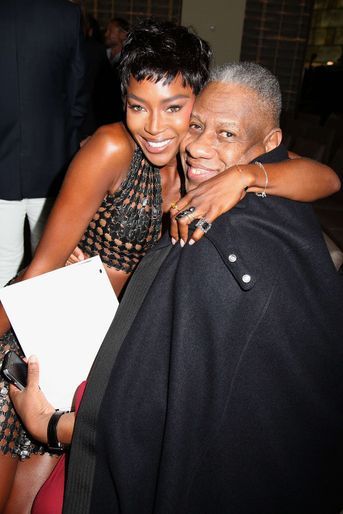 Naomi Campbell et André Leon Talley lors des Fashion Media Awards à New York en septembre 2014