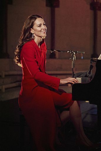 Kate Middleton à l'abbaye de Westminster le 23 décembre 2021 à Londres.
