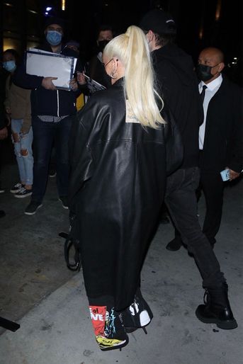 Christina Aguilera et Matthew Rutler dans les rues de Los Angeles le 9 janvier 2022. 
