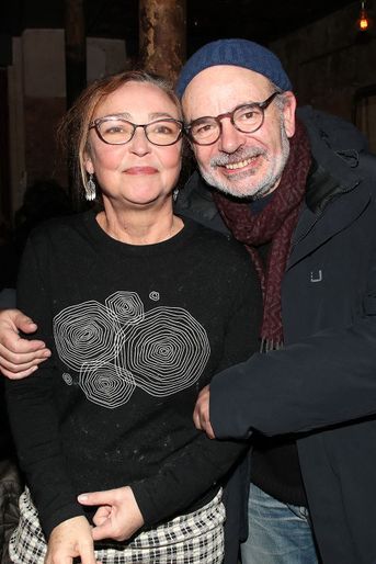 Catherine Frot et Jean-Pierre Darroussin lors de la générale de la pièce «Rimbaud en Feu» au théâtre Antoine à Paris le 13 janvier 2022