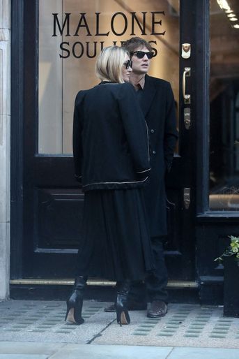 Kate Moss et Nikolai von Bismarck à Londres le 16 janvier 2022