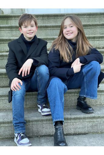 La princesse Josephine et prince Vincent de Danemark. L'un des portraits diffusés le 8 janvier 2022 pour leurs 11 ans 