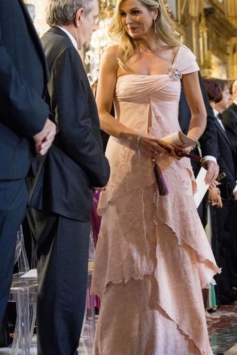 La reine Maxima des Pays-Bas en Valentino lors d'une visite d'Etat à Rome, le 20 juin 2017