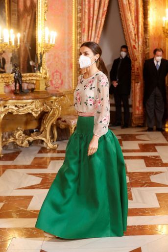 La reine Letizia d&#039;Espagne à Madrid, le 17 janvier 2022