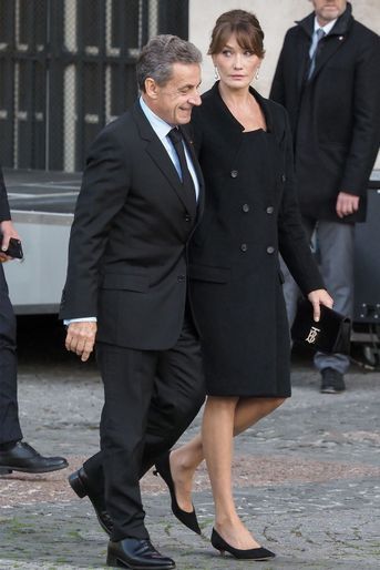 Nicolas Sarkozy et Carla Bruni à Paris en septembre 2019. 