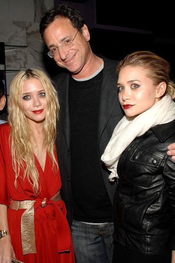 Bob Saget avec Mary-Kate et Ashley Olsen lors d'une soirée à New York en janvier 2007