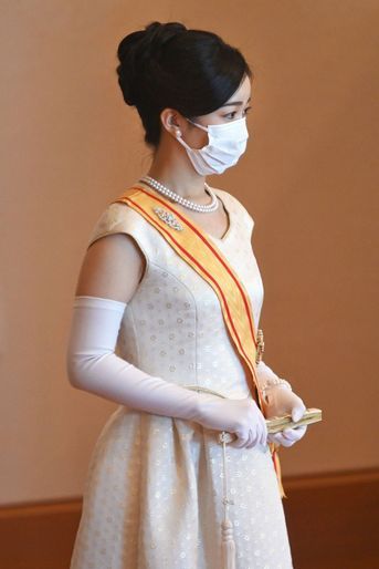 La princesse Kako du Japon lors de la cérémonie de célébration du Nouvel an au Palais impérial à Tokyo, le 1er janvier 2022