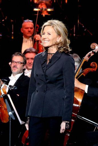 Claire Chazal lors de l’enregistrement de l’émission «Le Grand échiquier» le 25 novembre 2021 à Paris.
