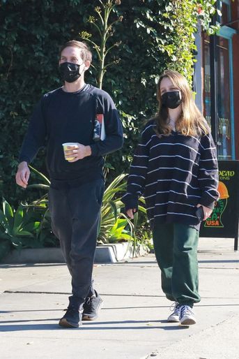 Tobey Maguire et sa fille Ruby à Los Angeles le 19 décembre 2021