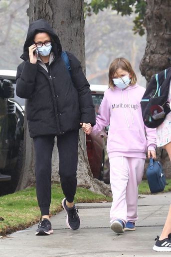 Jennifer Garner avec son fils Samuel à Los Angeles le 16 décembre 2021