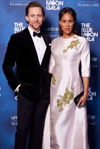 Tom Hiddleston et Zawe Ashton au gala de l’UNICEF le 8 décembre 2021 à Londres.