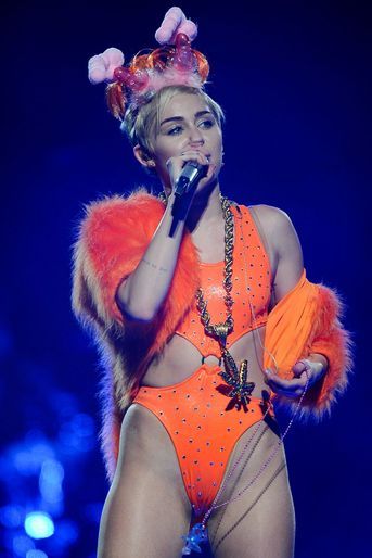 Miley Cyrus en concert à Sydney le 17 octobre 2014.