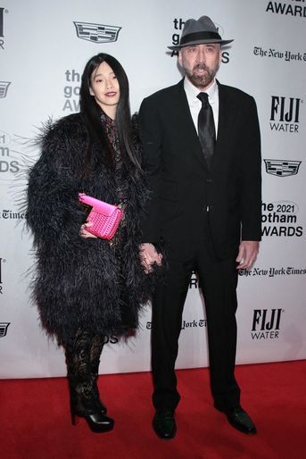 Nicolas Cage et son épouse Riko aux Gotham Awards à New York le 29 novembre 2021