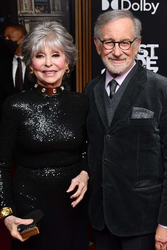 Rita Moreno et Steven Spielberg à l'avant-première du film «West Side Story» à New York le 29 novembre 2021