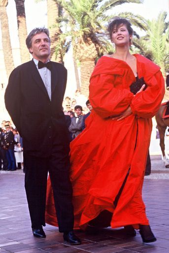 Sophie Marceau et son ancien mari Andrzej Zulawski lors du Festival de Cannes le 12 mai 1987. 