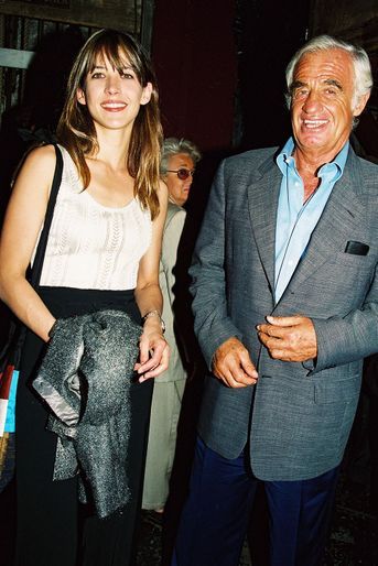 Sophie Marceau et Jean-Paul Belmondo à Paris en 2000. 