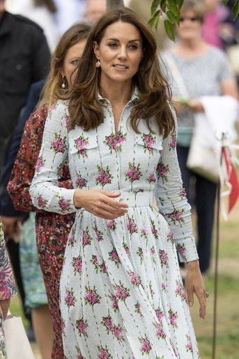 Kate Middleton dans une robe Emilia Wickstead lors du festival «Back to Nature» à Londres le 10 septembre 2019.