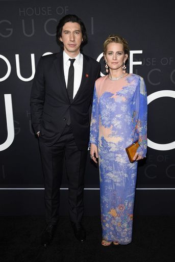Adam Driver et sa femme Joanne Tucker à l'avant-première du film «House of Gucci» à New York le 16 novembre 2021