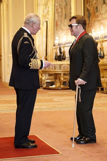 Le prince Charles et Elton John à Windsor le 10 novembre 2021