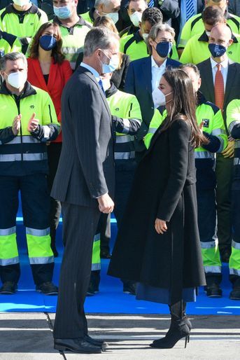 La reine Letizia et le roi Felipe VI d'Espagne à Madrid, le 15 novembre 2021