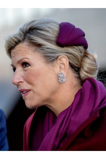Les boucles d'oreille de la reine Maxima des Pays-Bas à Oslo, le 11 novembre 2021